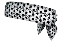 REVERSIBLE Soccerballs Black & White/Hey Batter Batter Head Tie (SKU 1371 HTB)