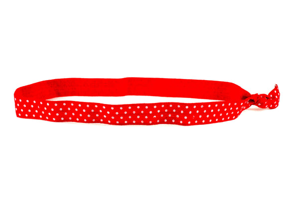Polka Dots Mini Red White Headband (SKU 6062 HB)