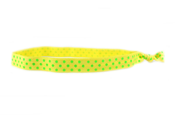 Polka Dots Yellow Lime Headband (SKU 6063 HB)