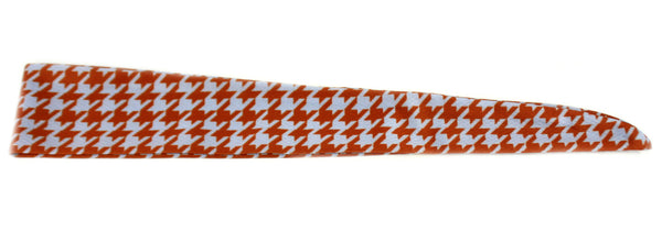 Tie Back Houndstooth Texas Orange Grey (SKU 7572)