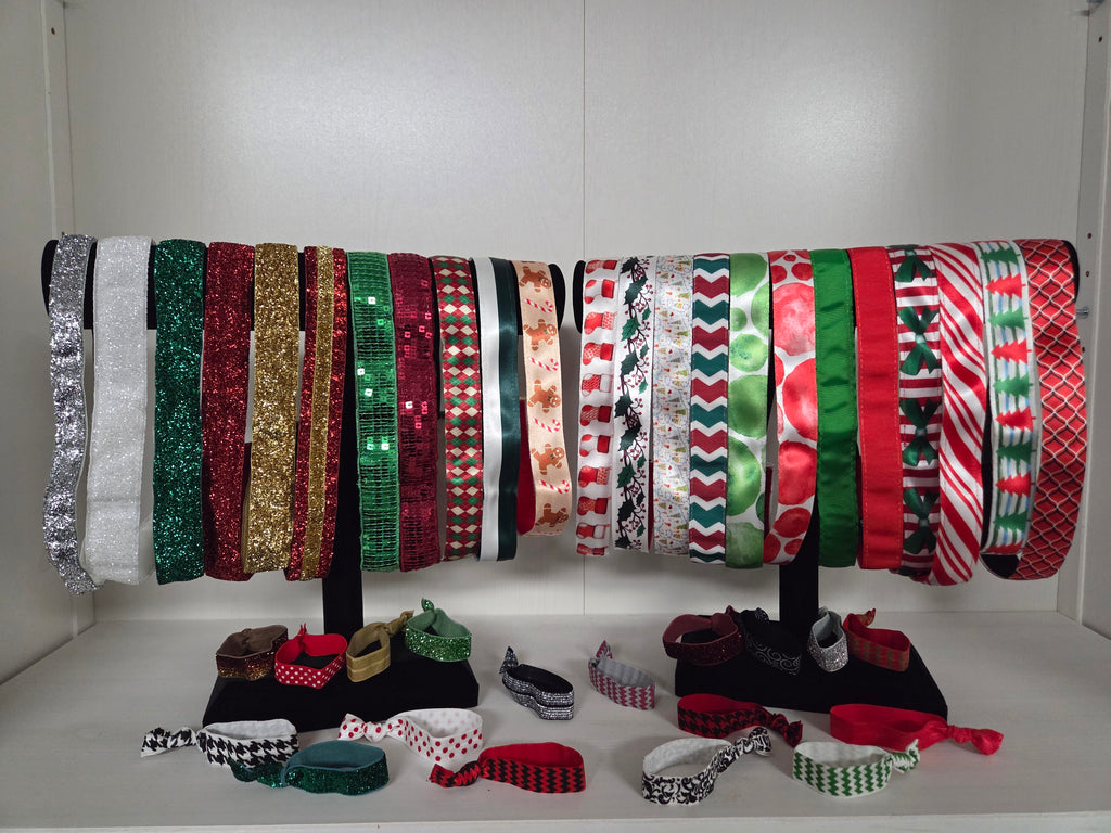 Christmas Grab Bag: 5 Headbands + 10 Hair Ties (SKU 14001) display picture 1