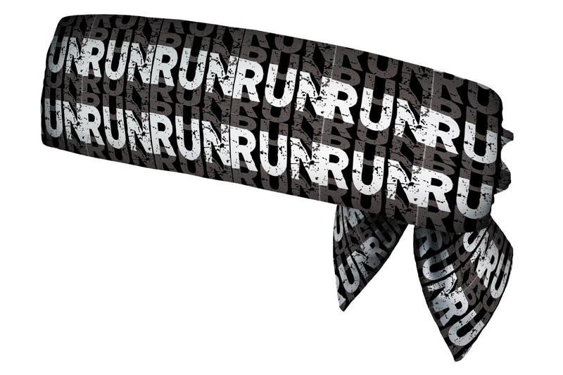 REVERSIBLE Run Run Run Multi/Black White Head Tie (SKU 1376 HTB)