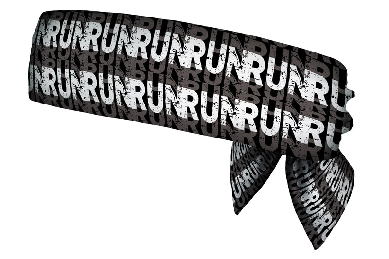 Run Run Run Black White Head Tie (SKU 1763 HTB)