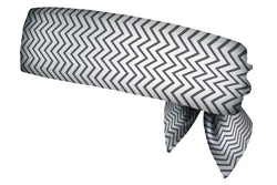 REVERSIBLE Chevron Mini Charcoal/Coral Head Tie (SKU 3038 HTB)