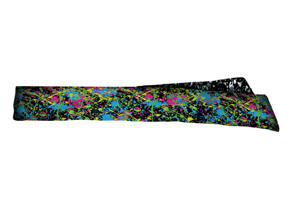 REVERSIBLE Paint Splatter Neon/Black White Head Tie (SKU 3107 HTB)