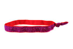 Glitter Plum Elastic Headband