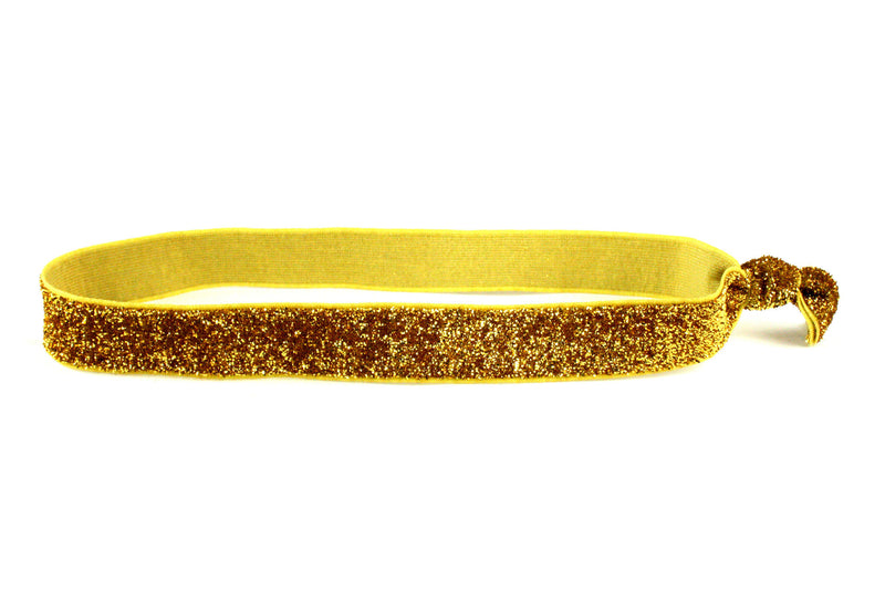 Glitter Gold Elastic Headband