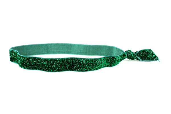 Glitter Green Elastic Headband