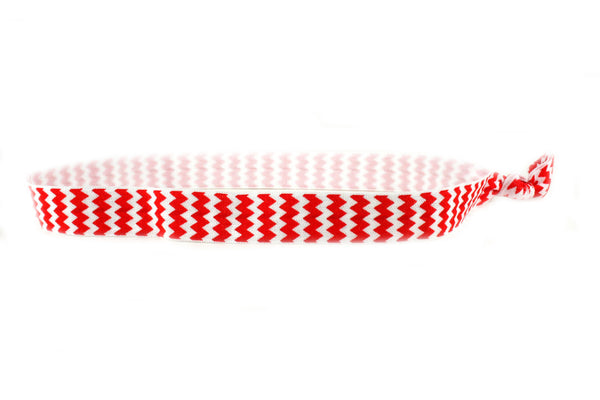 Chevron Red Elastic Headband