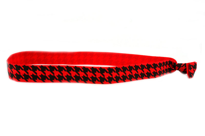 Houndstooth Red Elastic Headband (SKU 6029 HB)