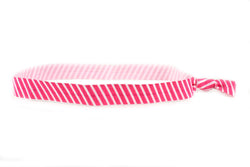 Stripes Pink Elastic Headband (SKU 6082 HB)