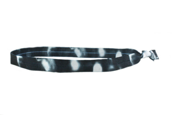 Tie Dye Black White Elastic Headband (SKU 6096 HB)
