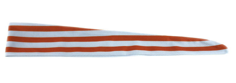 Tie Back Horizontal Stripes Texas Orange Grey (SKU 7506)