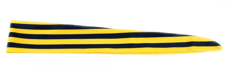Tie Back Horizontal Stripes Black Yellow (SKU 7509)