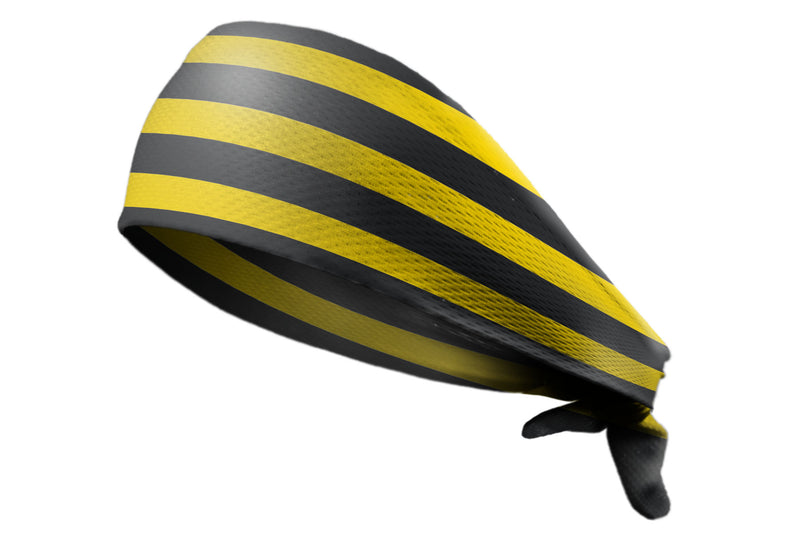 Tie Back Horizontal Stripes Black Yellow (SKU 7509)