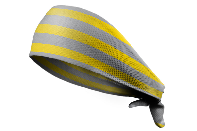 Tie Back Horizontal Stripes Grey Yellow (SKU 7511)