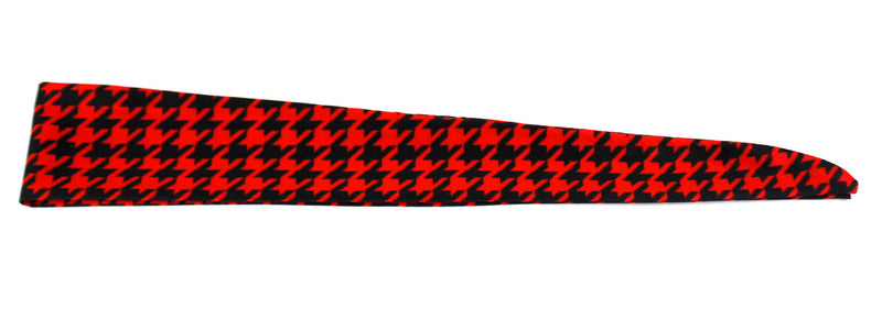 Tie Back Houndstooth Red Black (SKU 7517)