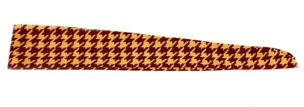 Tie Back Houndstooth Maroon Gold (SKU 7518)