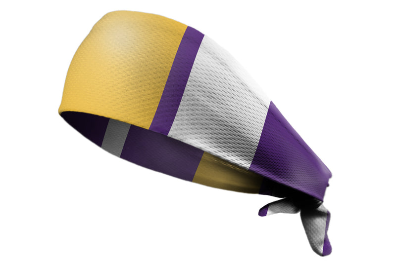 Tie Back Vertical Stripes Purple Gold (SKU 7528)