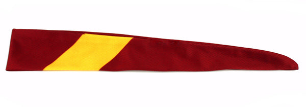 Tie Back Diagonal Stripe Maroon Gold (SKU 7536)