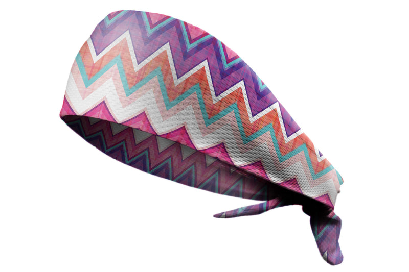 Tie Back Chevron Purple Pink Plaid (SKU 7570)