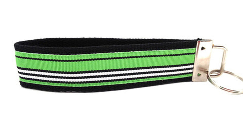 Stripes Black Green Keychain (SKU 1245 KC)