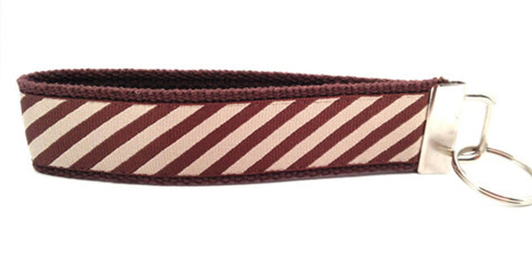Stripes Brown Tan Keychain (SKU 1241 KC)