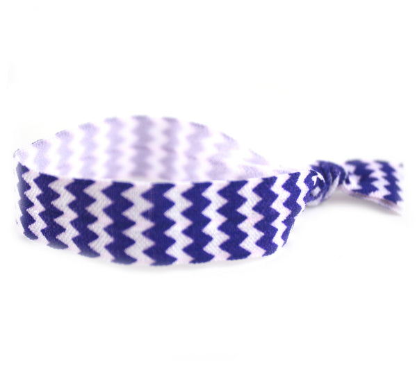 Chevron Royal Blue Hair Tie (SKU 6002)