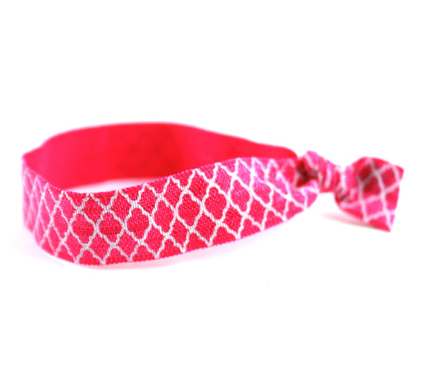 Lace Hot Pink Hair Tie (SKU 6067)