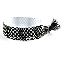 Checkers Black White Hair Tie (SKU 6079)