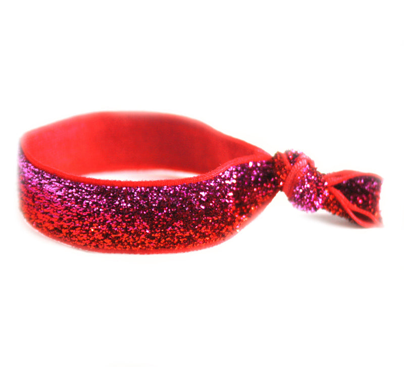 Glitter Violet Red Hair Tie (SKU 5061)